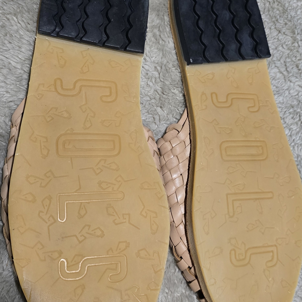 Woven Leather Slip-On Mules in Nude - Unbranded - Picture 2 of 5
